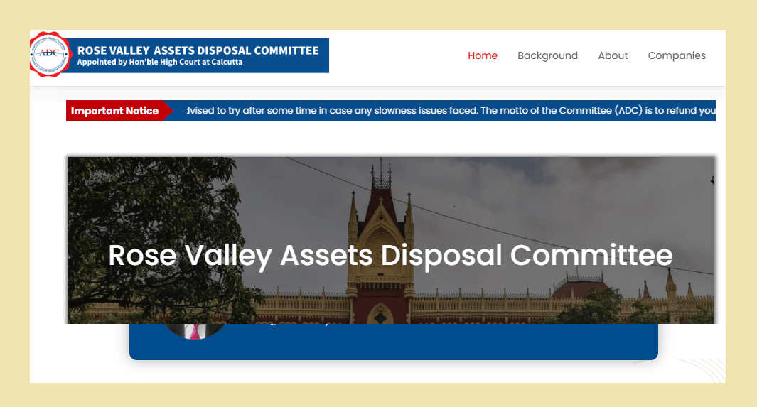 Rose Valley Refund Status Check